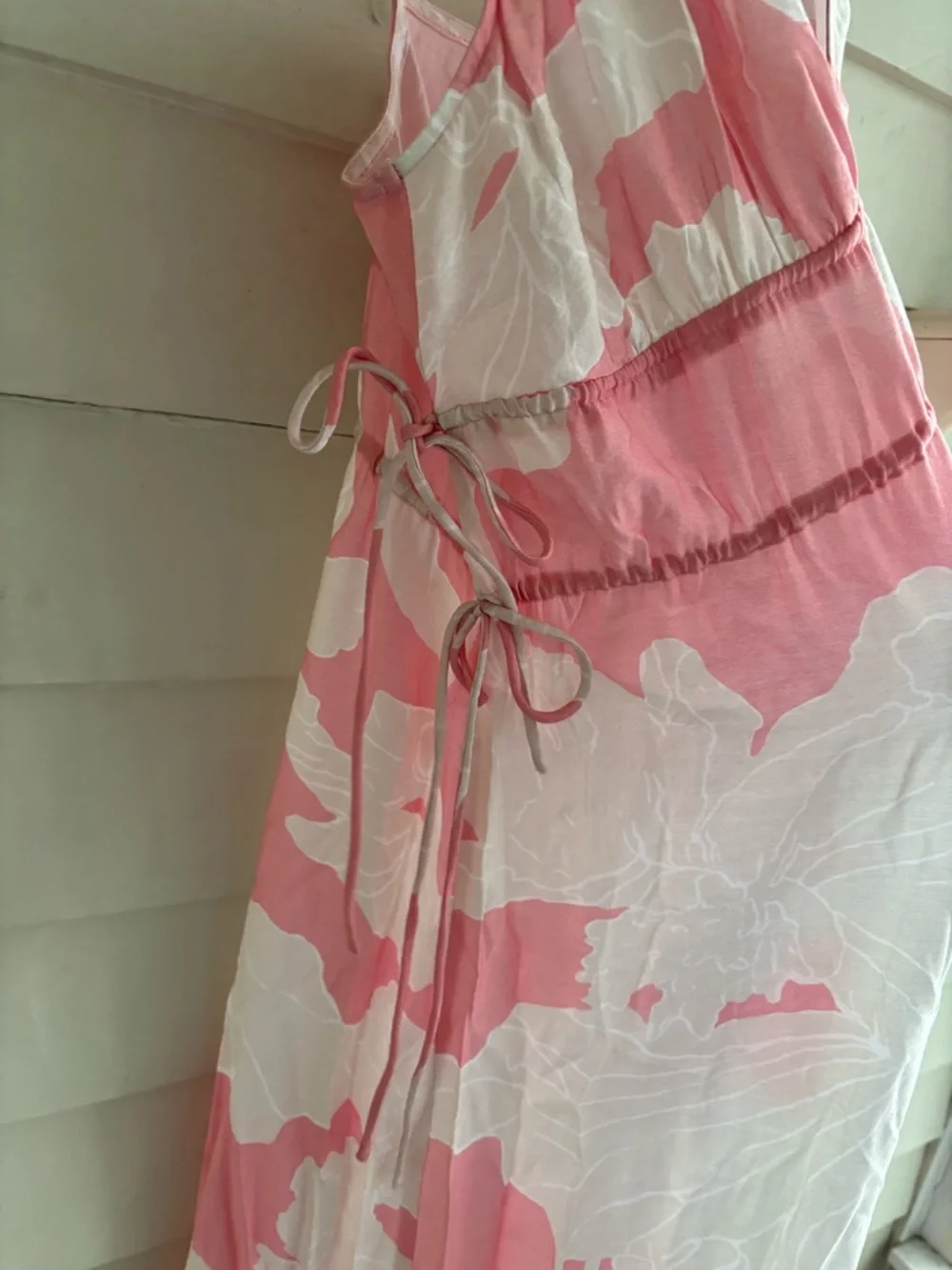 H&M Pink and White Floral Sleeveless Maxi Dress Size Small New With Tag - Picture 9 of 13